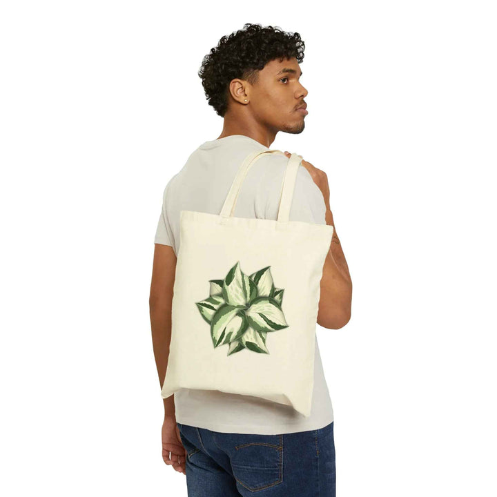Pothos Tote Bag – Organic Cotton Shopping Tote With Heart Shaped Leaf Design