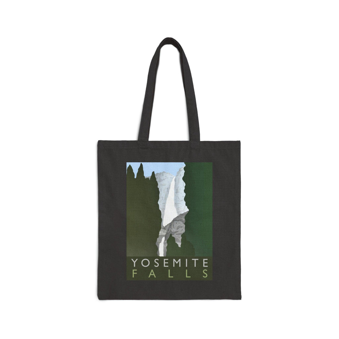 Minimalist Tote Bag – Yosemite Falls Cotton Shopping Tote With Durable Canvas Handles