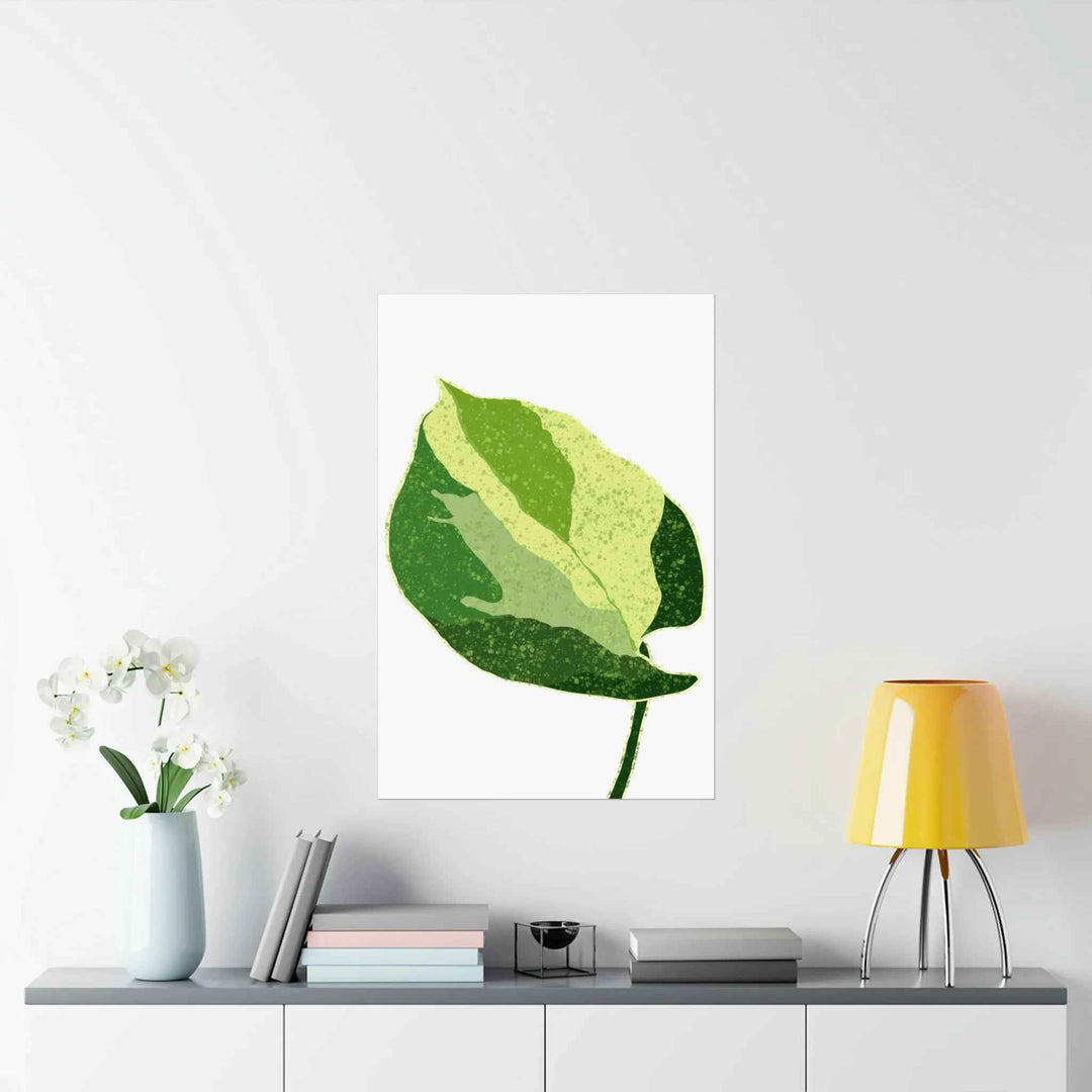 Pothos Wall Art – Botanical Poster on Museum Grade Paper | Indoor Plant Print Unframed
