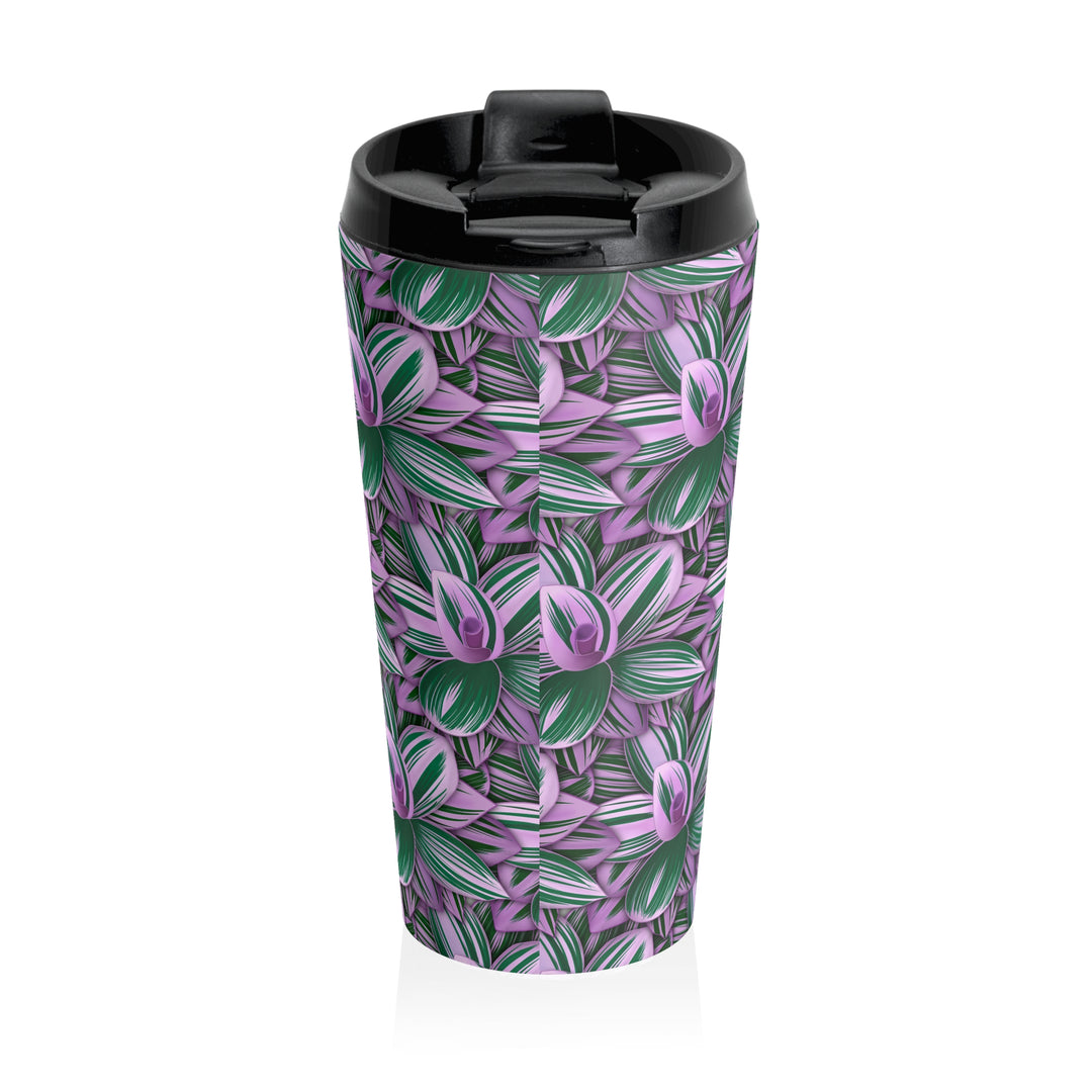 Tradescantia Nanouk Tumbler – Insulated Travel Mug With Variegated Foliage Print