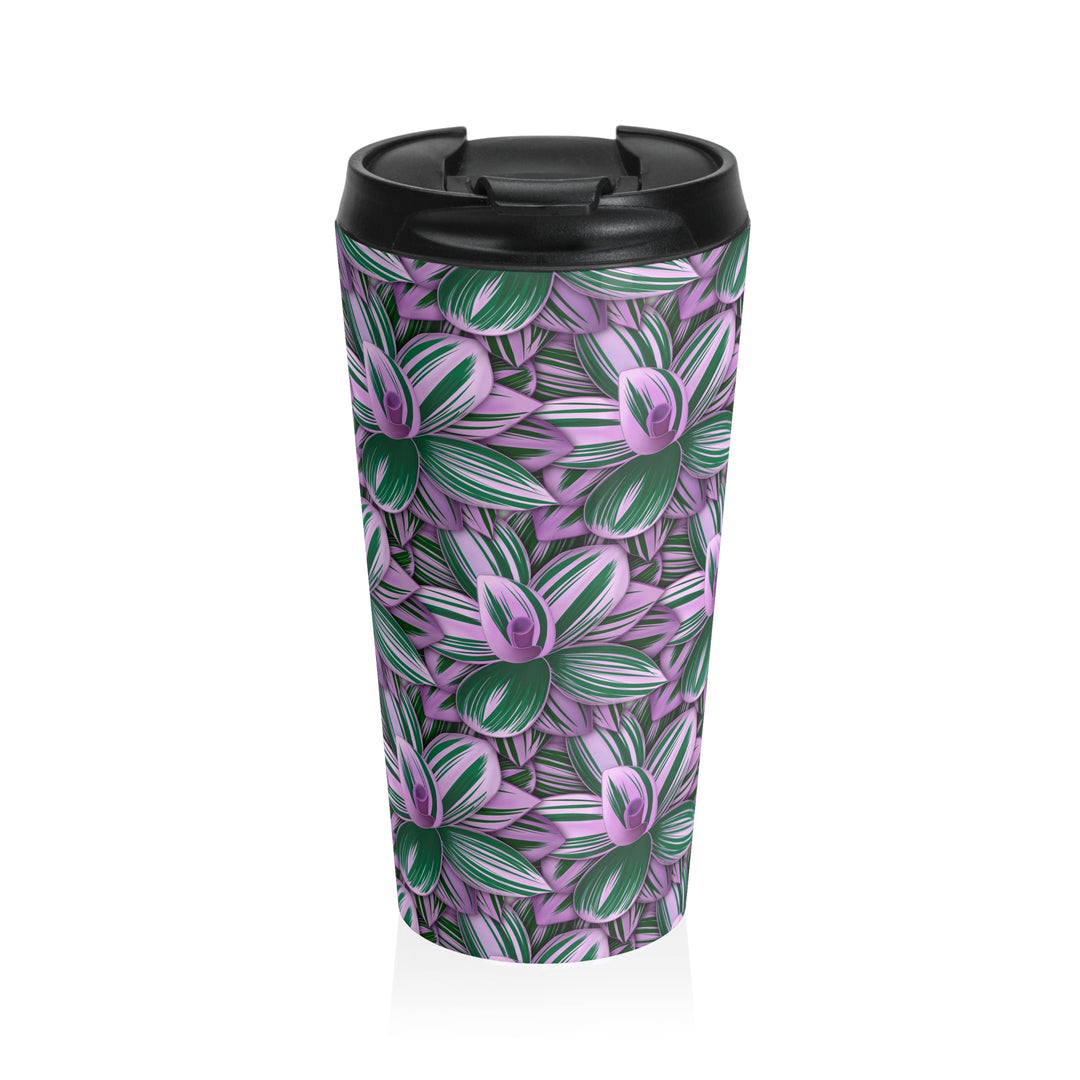 Tradescantia Nanouk Tumbler – Insulated Travel Mug With Variegated Foliage Print
