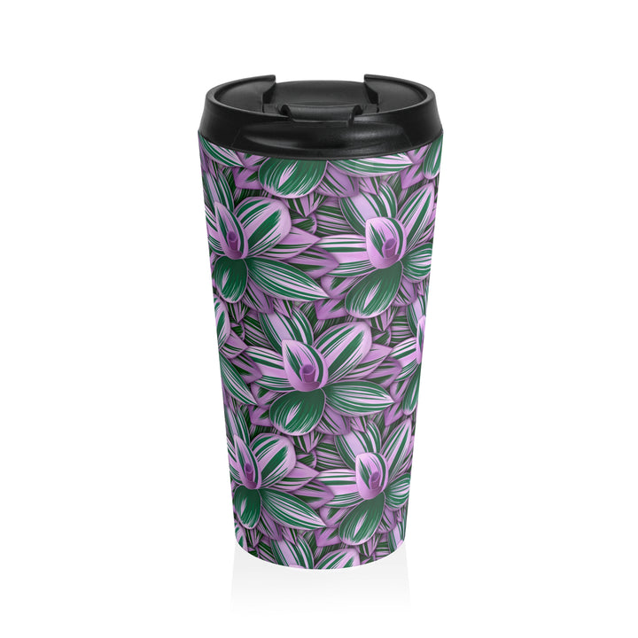 Tradescantia Nanouk Tumbler – Insulated Travel Mug With Variegated Foliage Print