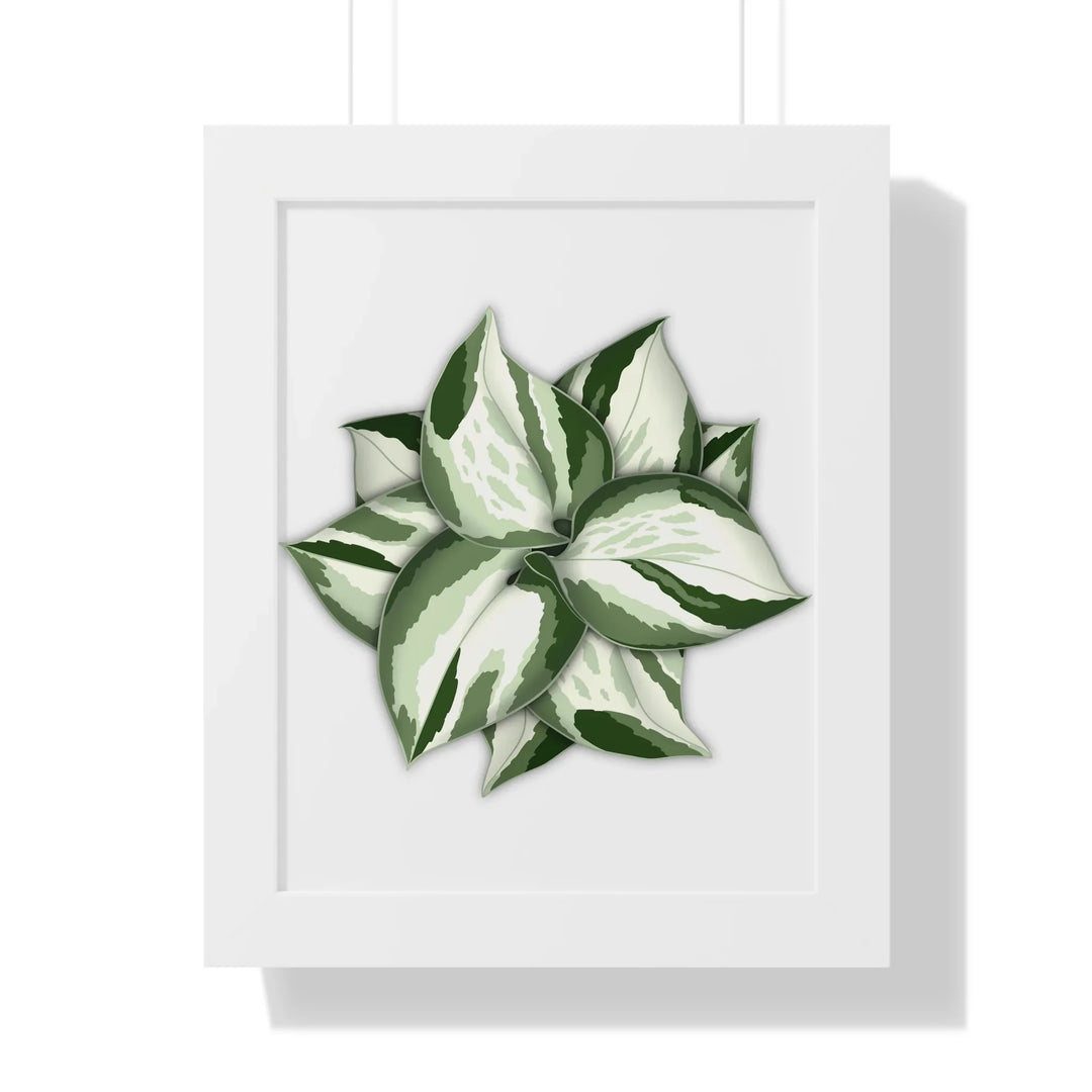 Manjula Pothos Print Framed Wall Art – Botanical Poster With Heart Shaped Leaves