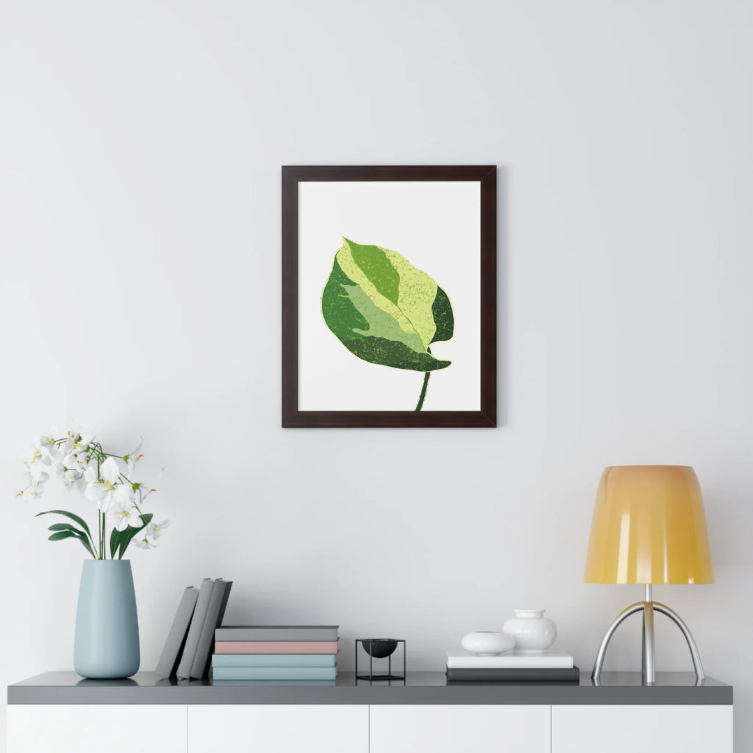 Manjula Pothos Print – Framed Wall Art With Heart Shaped Leaves & Matte Finish