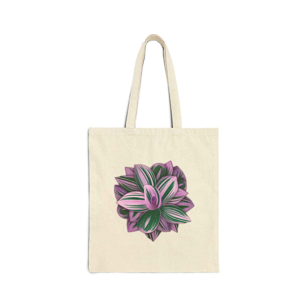 Cotton Tote Bag – Colorful Tradescantia Nanouk Design | 15x16 Inch Canvas