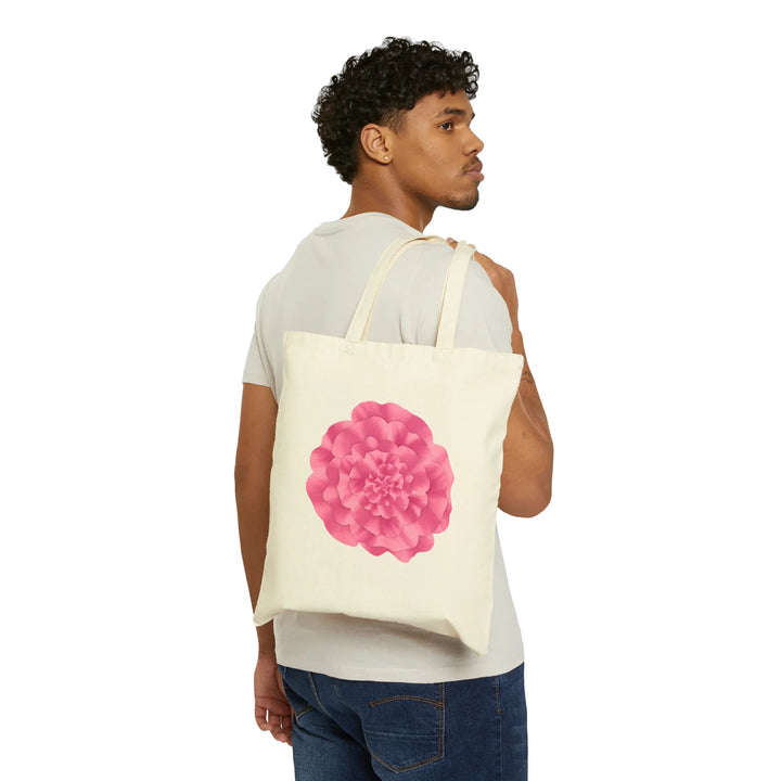 Peony Flower Tote – Organic Cotton Shopping Bag With 20 Inch Handles