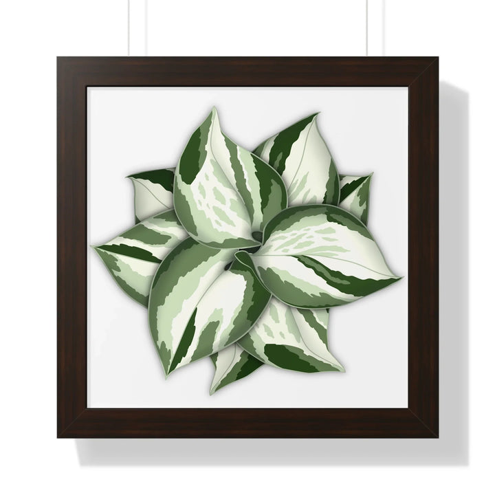 Manjula Pothos Print Framed Wall Art – Botanical Poster With Heart Shaped Leaves