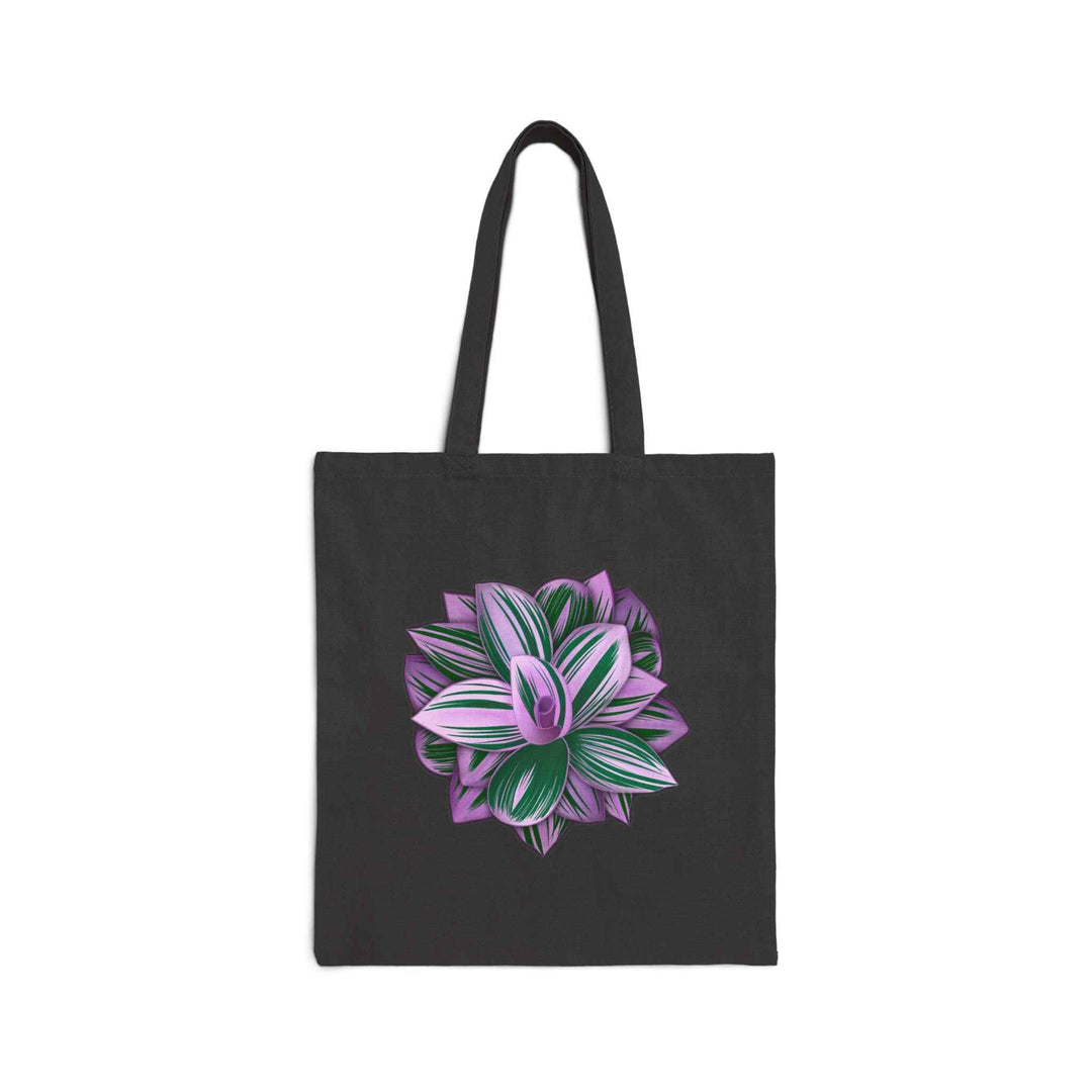 Cotton Tote Bag – Colorful Tradescantia Nanouk Design | 15x16 Inch Canvas