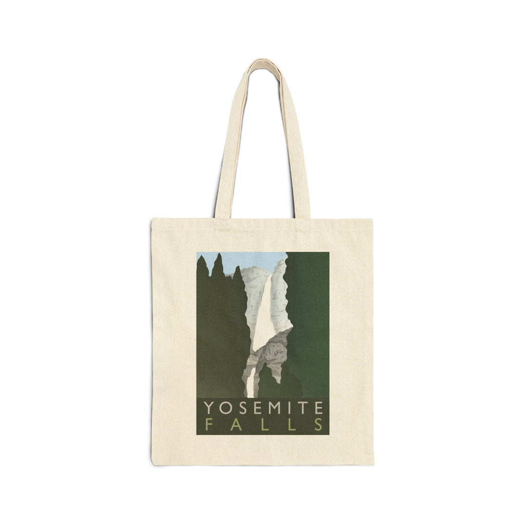 Minimalist Tote Bag – Yosemite Falls Cotton Shopping Tote With Durable Canvas Handles