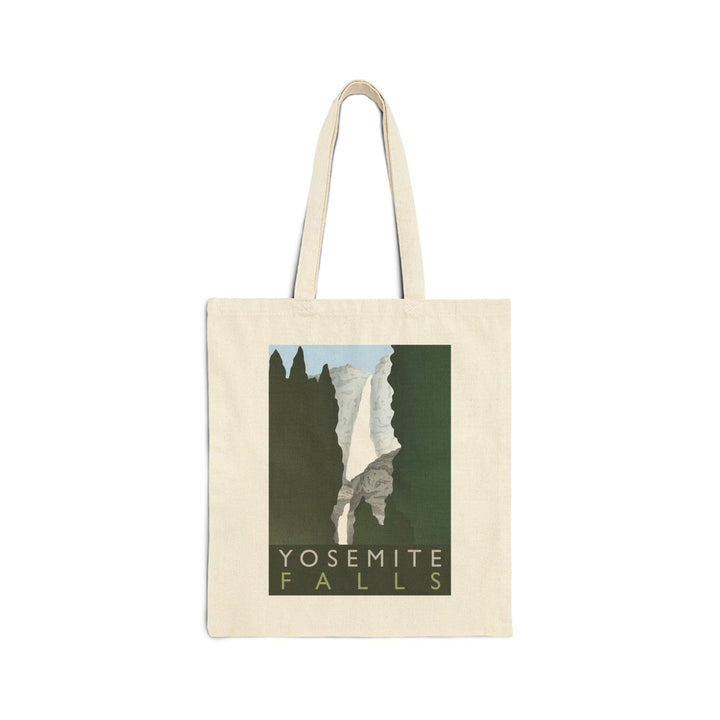 Minimalist Tote Bag – Yosemite Falls Cotton Shopping Tote With Durable Canvas Handles