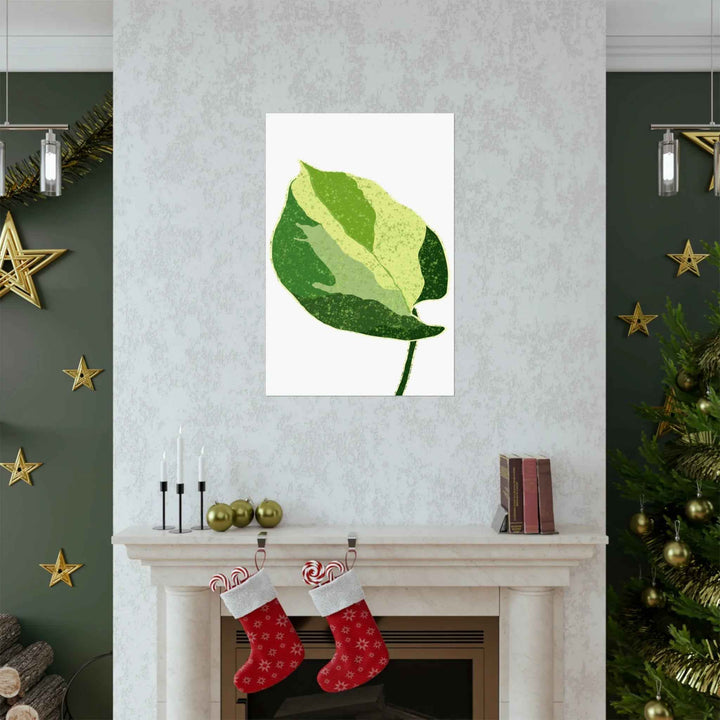 Pothos Wall Art – Botanical Poster on Museum Grade Paper | Indoor Plant Print Unframed