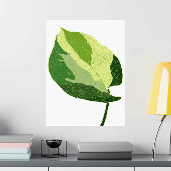 Pothos Wall Art – Botanical Poster on Museum Grade Paper | Indoor Plant Print Unframed
