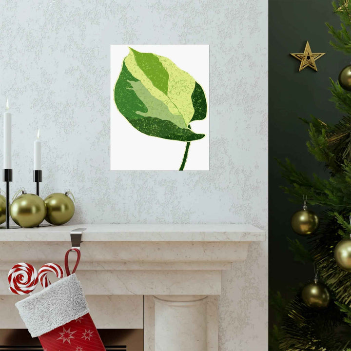 Pothos Wall Art – Botanical Poster on Museum Grade Paper | Indoor Plant Print Unframed