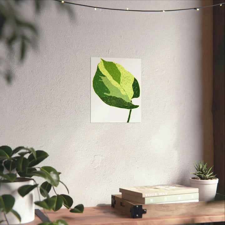 Pothos Wall Art – Botanical Poster on Museum Grade Paper | Indoor Plant Print Unframed