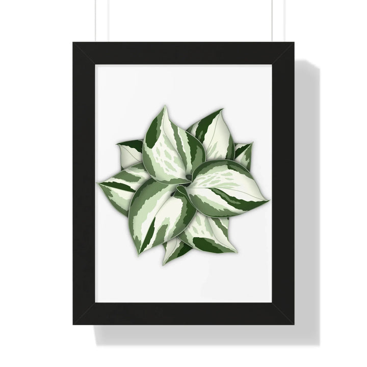 Manjula Pothos Print Framed Wall Art – Botanical Poster With Heart Shaped Leaves