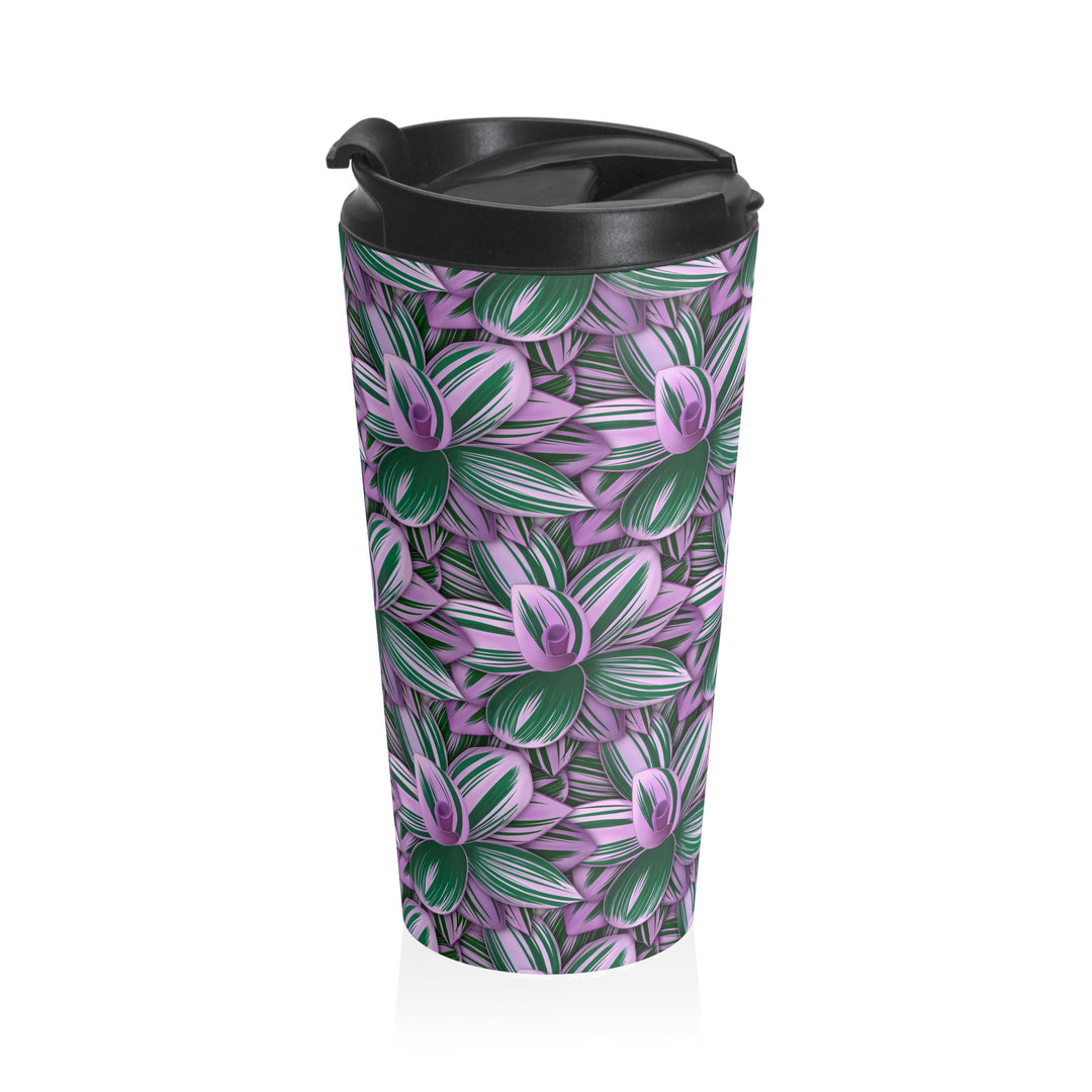 Tradescantia Nanouk Tumbler – Insulated Travel Mug With Variegated Foliage Print