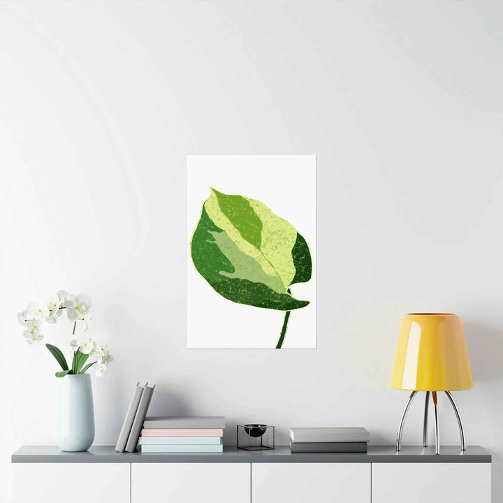 Pothos Wall Art – Botanical Poster on Museum Grade Paper | Indoor Plant Print Unframed
