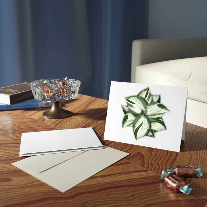 Manjula Pothos Card – Botanical Greeting Cards With Heart Leaf Design & Envelopes Included