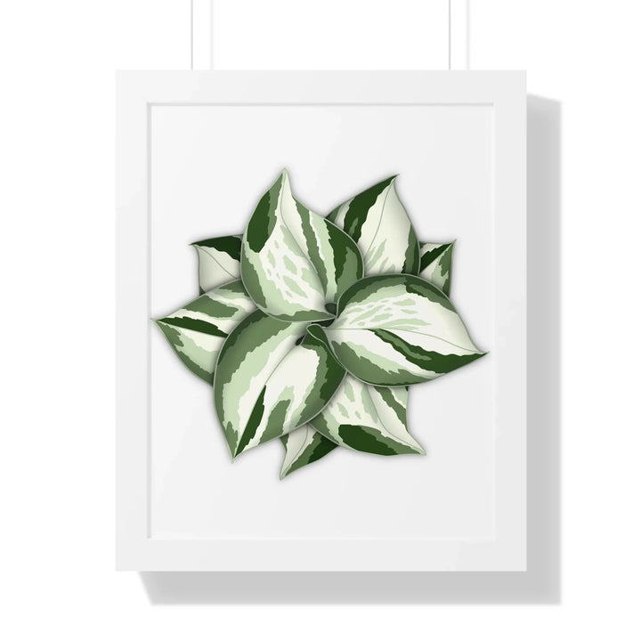 Manjula Pothos Print Framed Wall Art – Botanical Poster With Heart Shaped Leaves