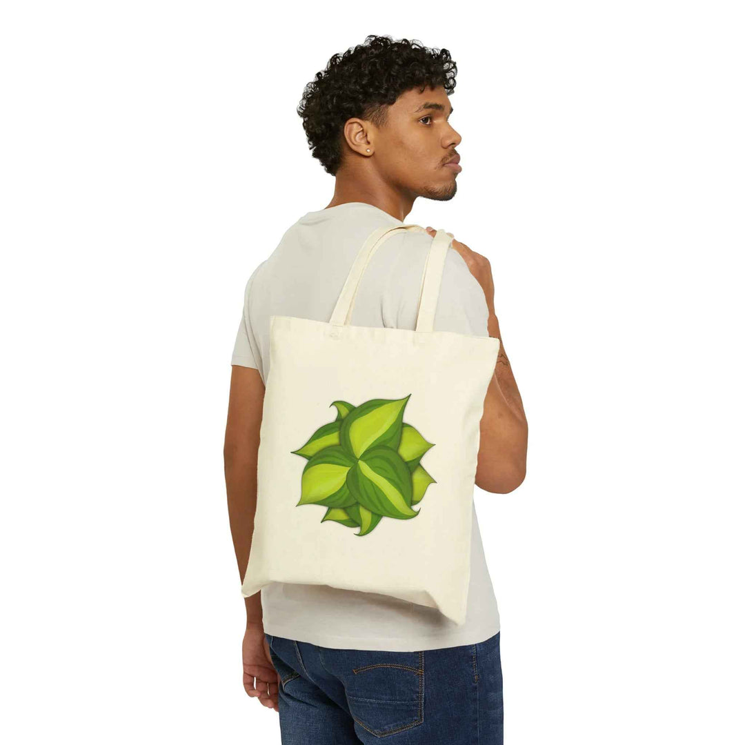 Philodendron Brasil Tote – Organic Cotton Shopping Bag With Bold Botanical Print
