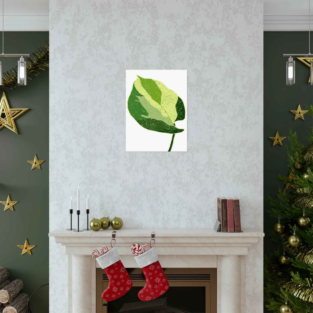 Pothos Wall Art – Botanical Poster on Museum Grade Paper | Indoor Plant Print Unframed