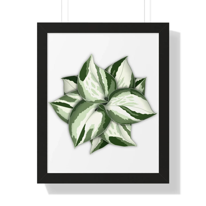Manjula Pothos Print Framed Wall Art – Botanical Poster With Heart Shaped Leaves