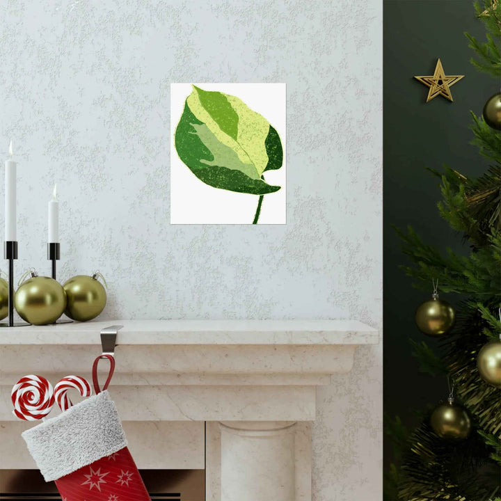 Pothos Wall Art – Botanical Poster on Museum Grade Paper | Indoor Plant Print Unframed