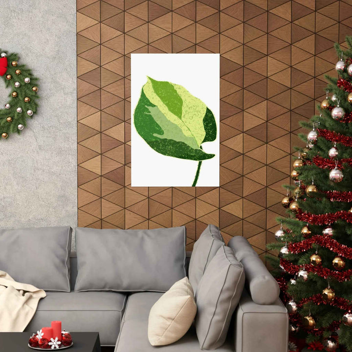 Pothos Wall Art – Botanical Poster on Museum Grade Paper | Indoor Plant Print Unframed