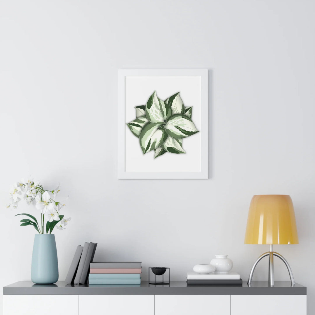 Manjula Pothos Print Framed Wall Art – Botanical Poster With Heart Shaped Leaves