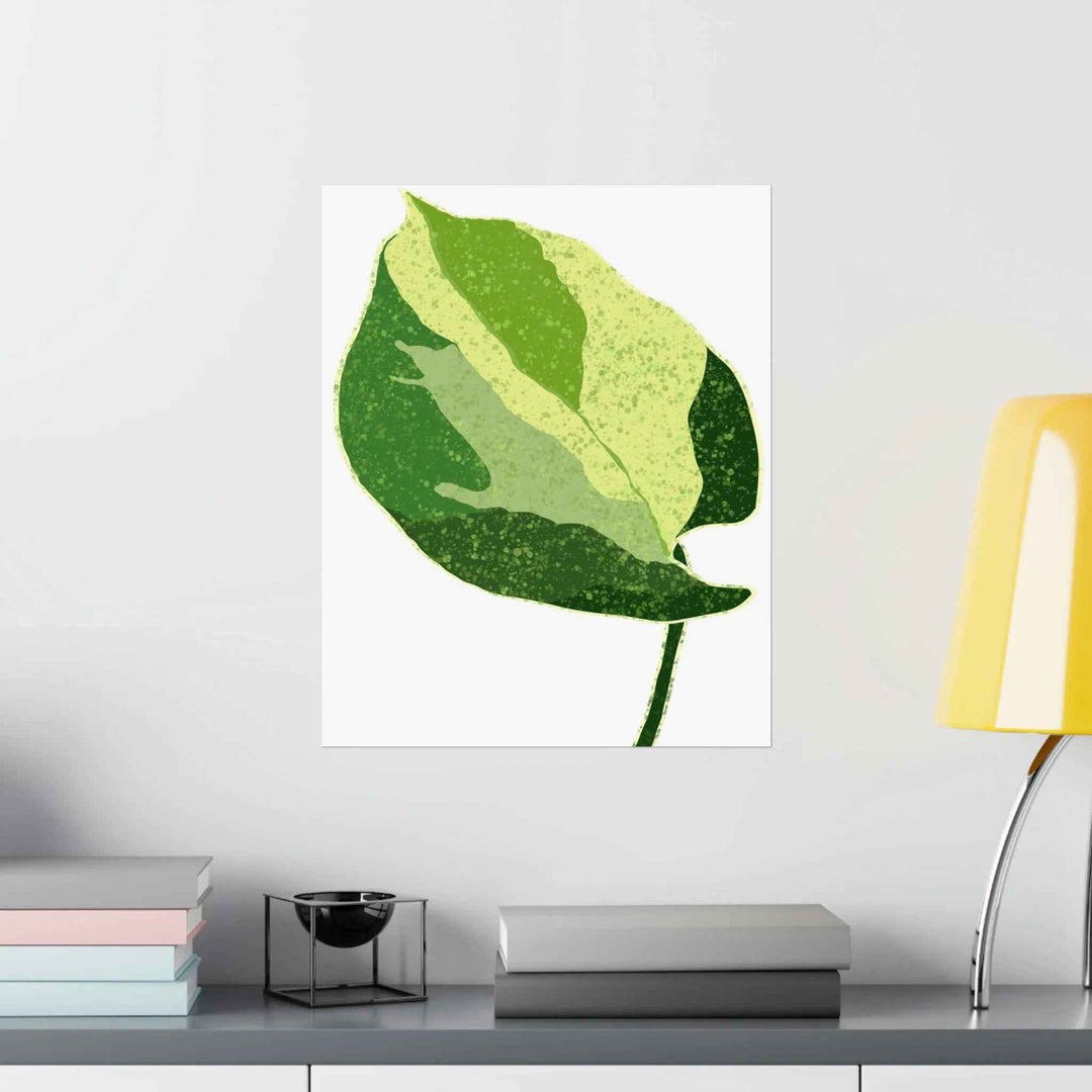Pothos Wall Art – Botanical Poster on Museum Grade Paper | Indoor Plant Print Unframed