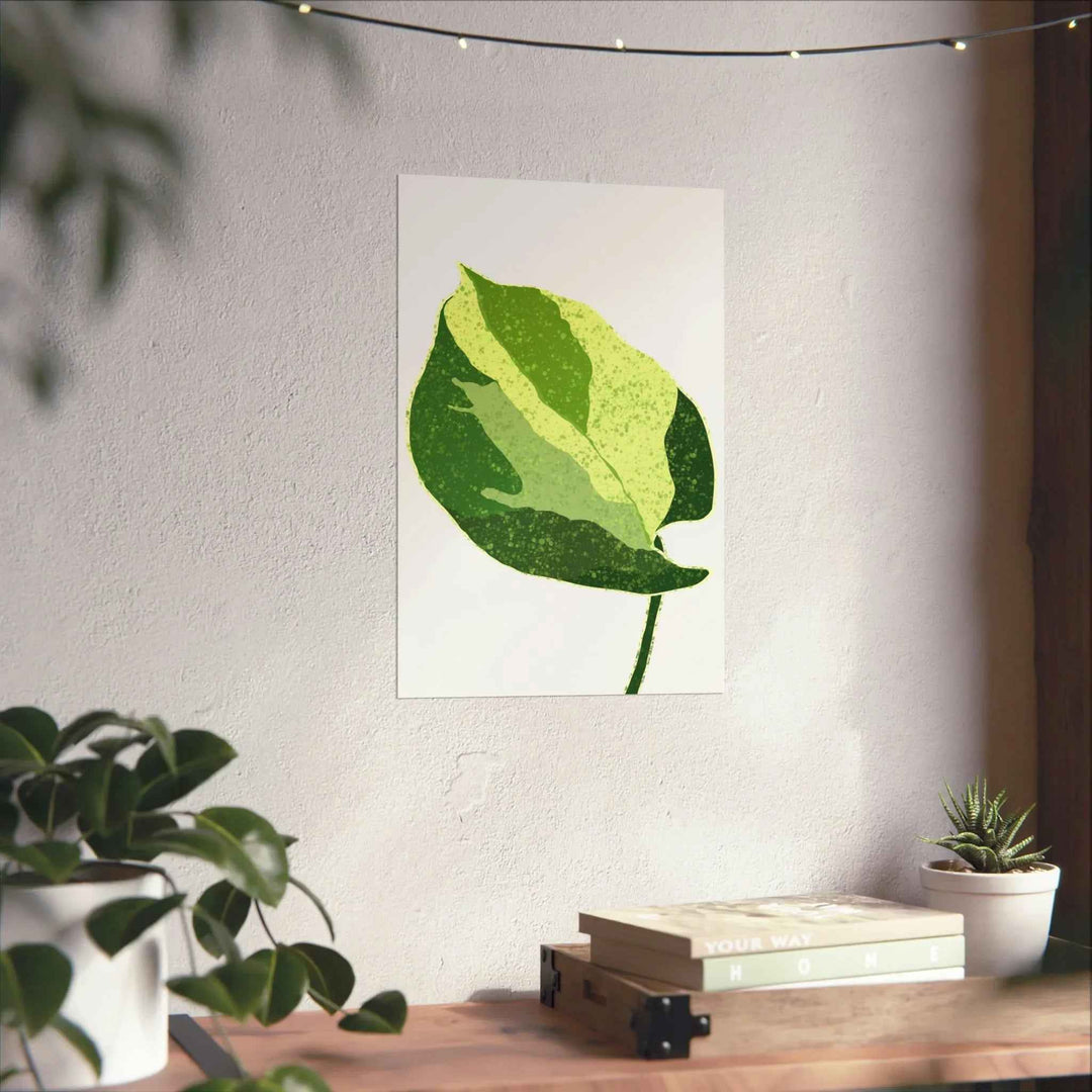 Pothos Wall Art – Botanical Poster on Museum Grade Paper | Indoor Plant Print Unframed