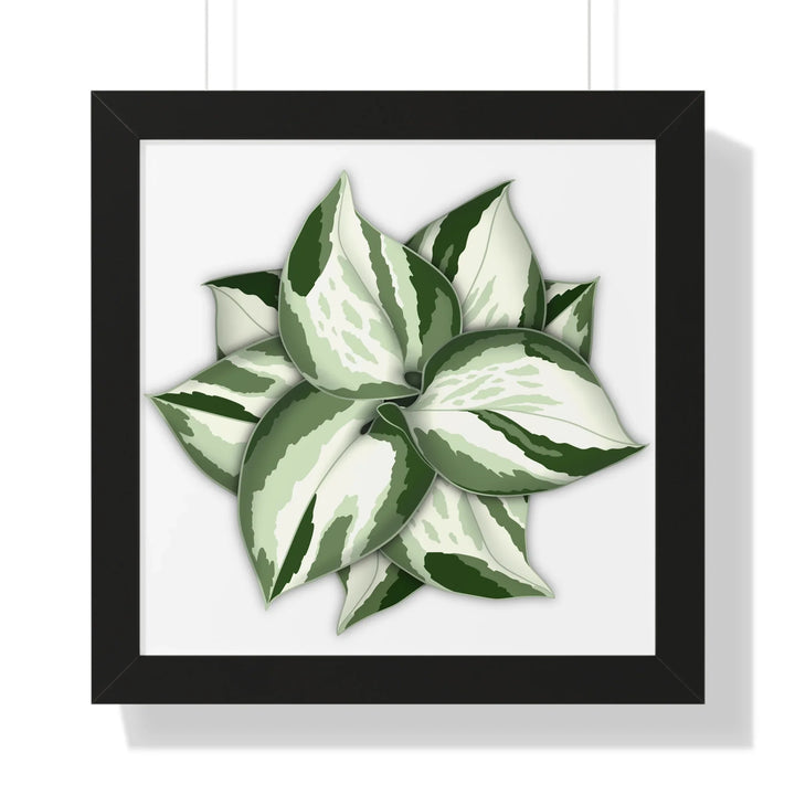 Manjula Pothos Print Framed Wall Art – Botanical Poster With Heart Shaped Leaves