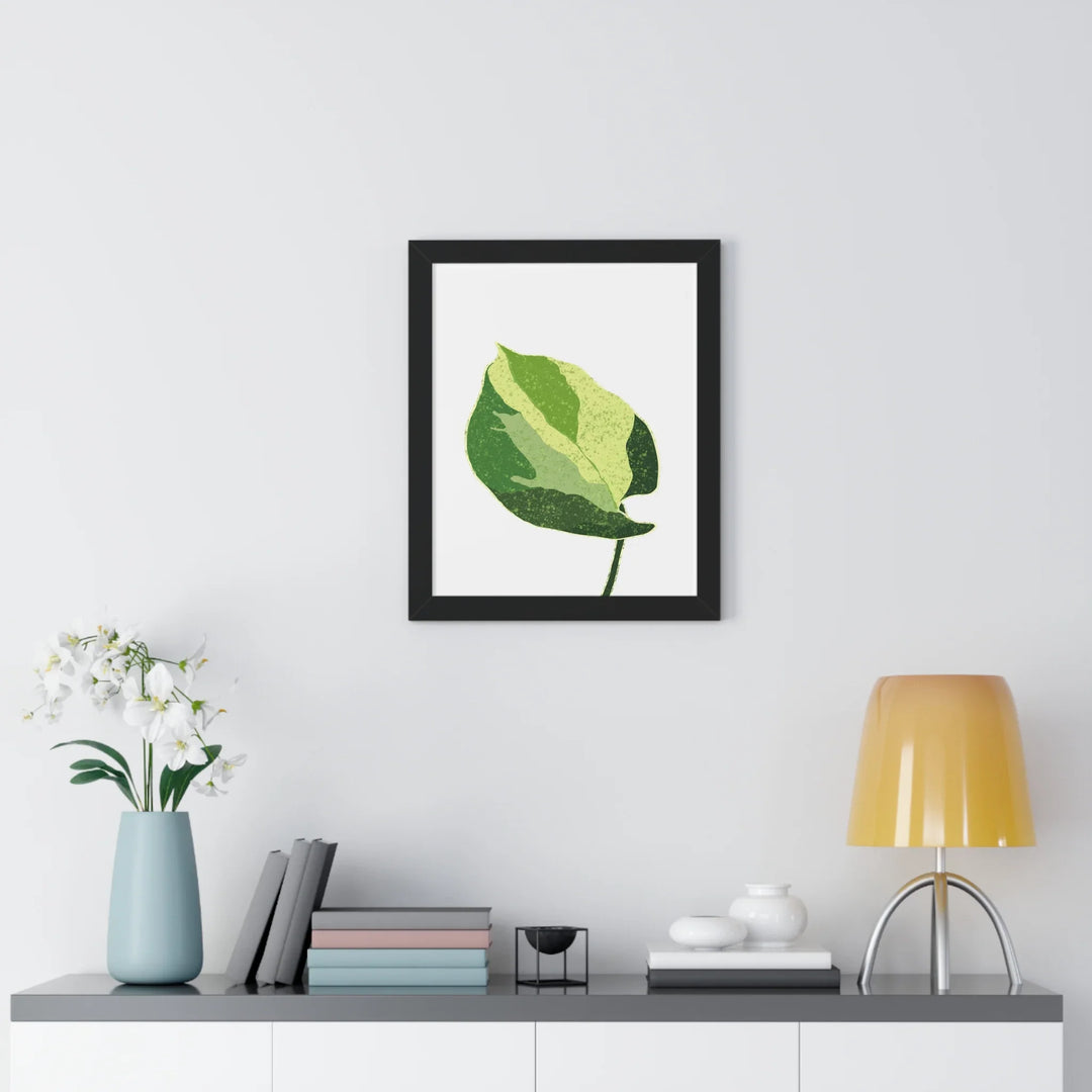 Manjula Pothos Print – Framed Wall Art With Heart Shaped Leaves & Matte Finish