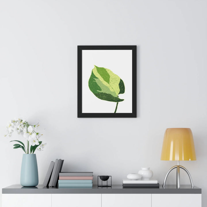 Manjula Pothos Print – Framed Wall Art With Heart Shaped Leaves & Matte Finish