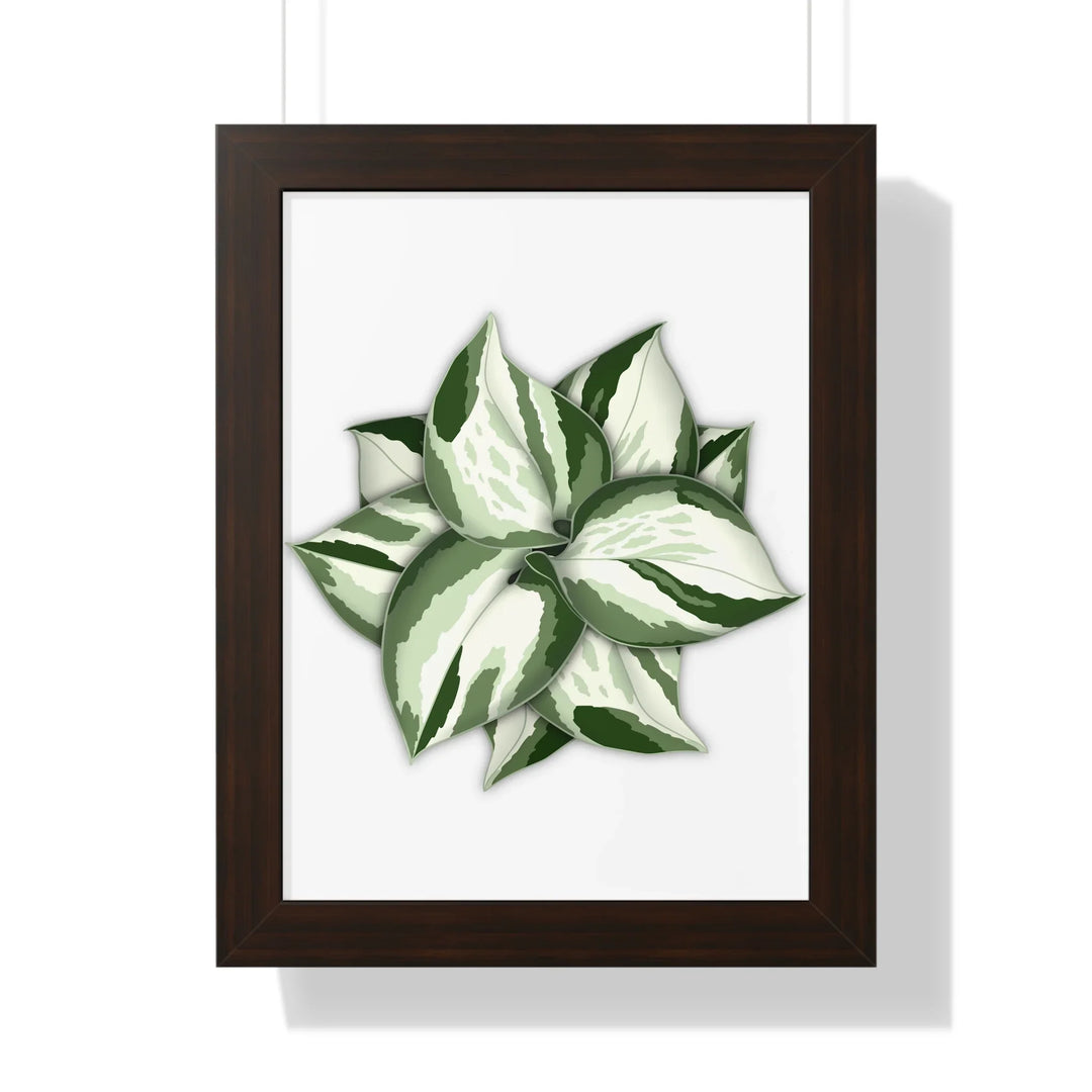 Manjula Pothos Print Framed Wall Art – Botanical Poster With Heart Shaped Leaves