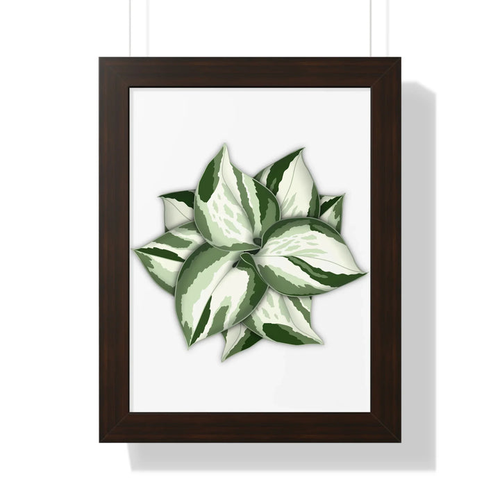 Manjula Pothos Print Framed Wall Art – Botanical Poster With Heart Shaped Leaves