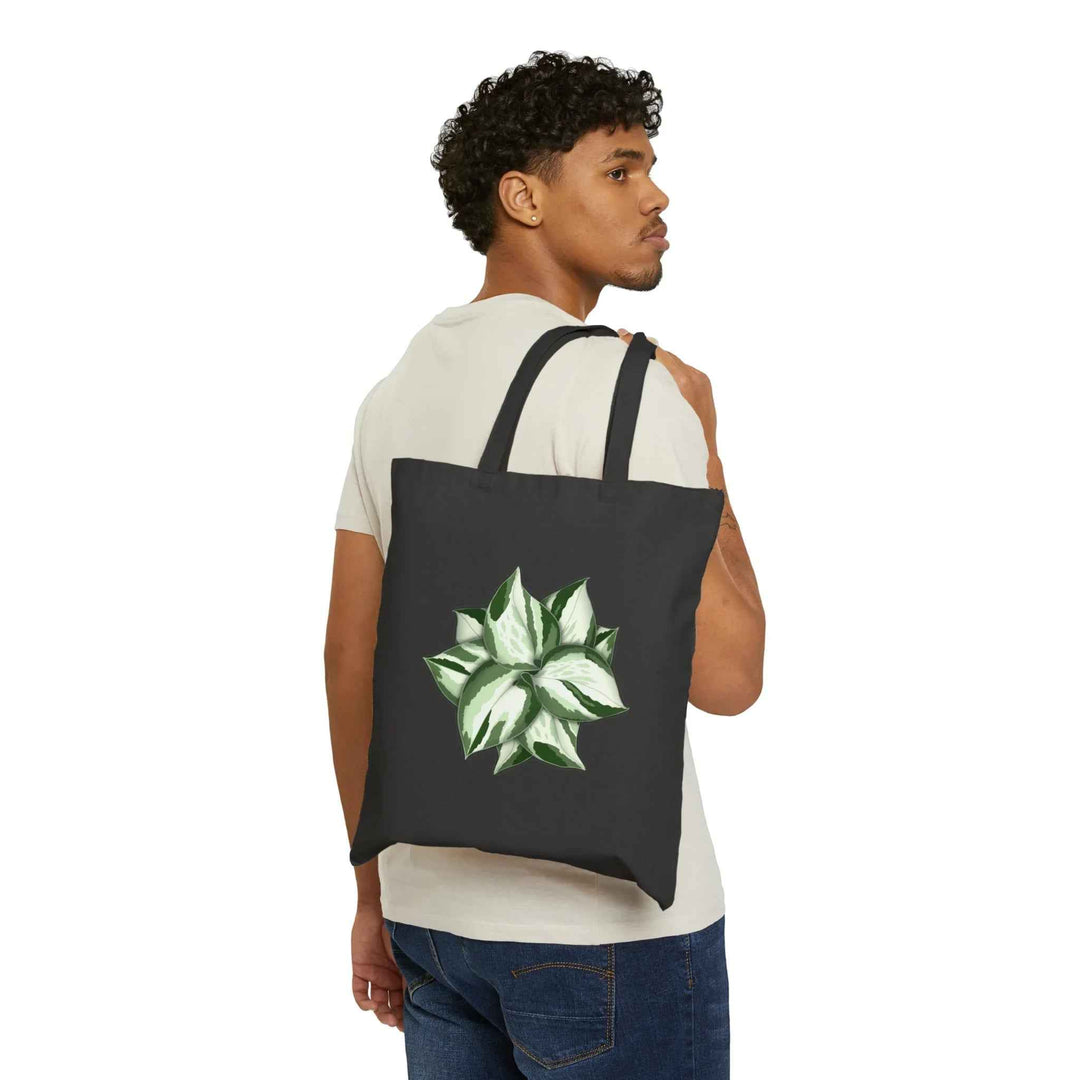 Pothos Tote Bag – Organic Cotton Shopping Tote With Heart Shaped Leaf Design