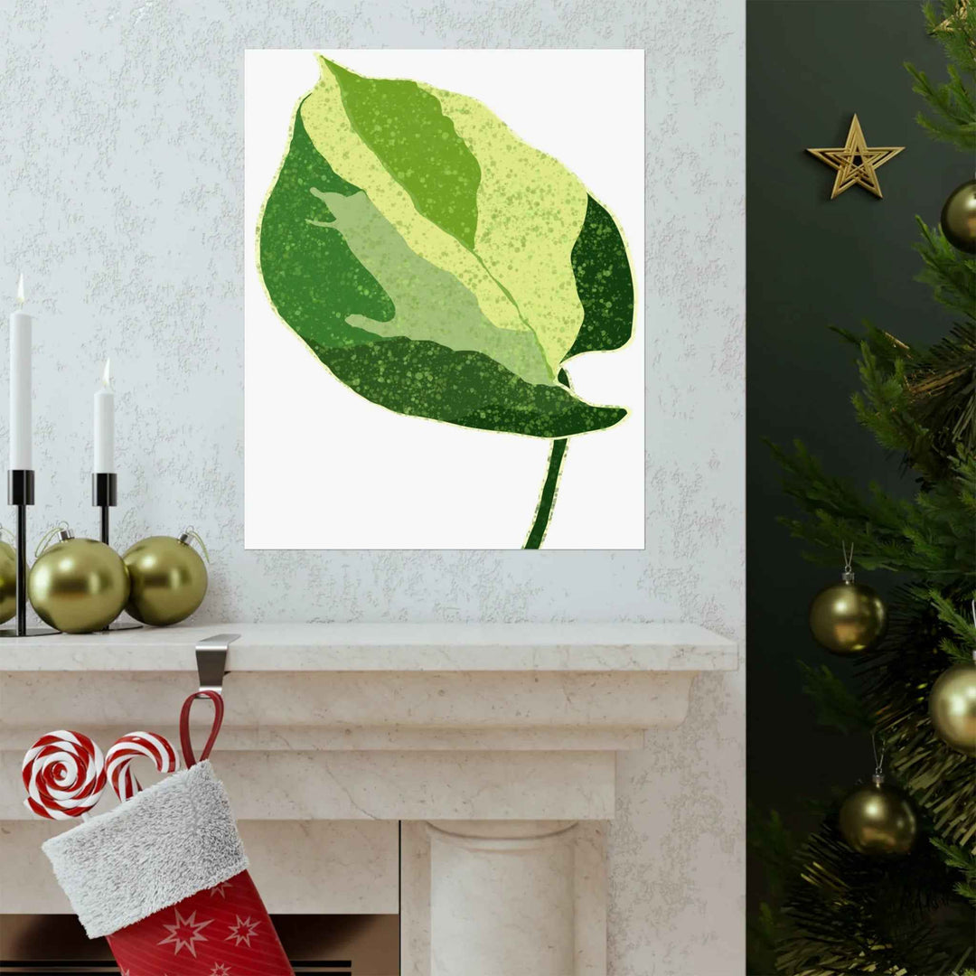 Pothos Wall Art – Botanical Poster on Museum Grade Paper | Indoor Plant Print Unframed