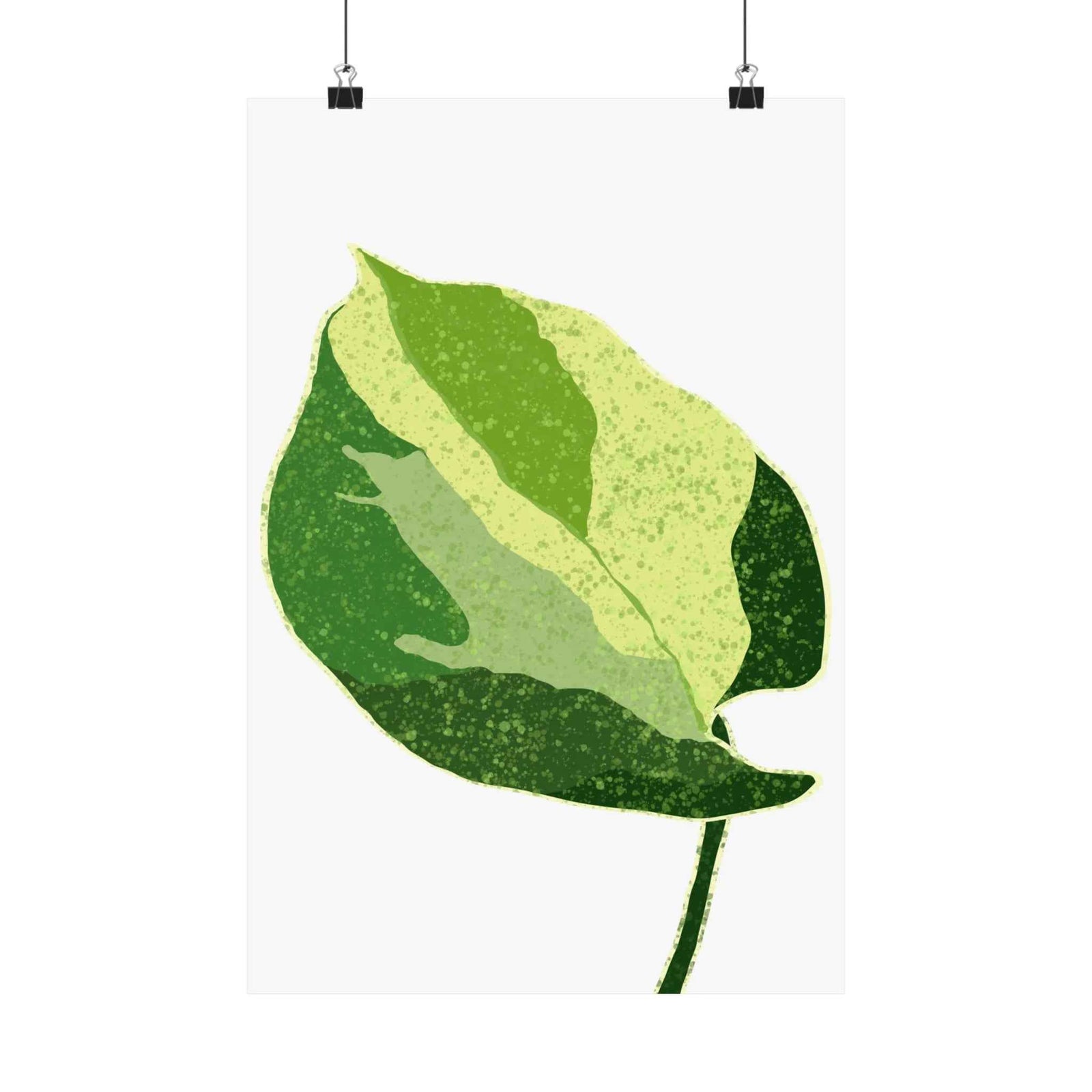 Pothos Wall Art – Botanical Poster on Museum Grade Paper | Indoor Plant Print Unframed
