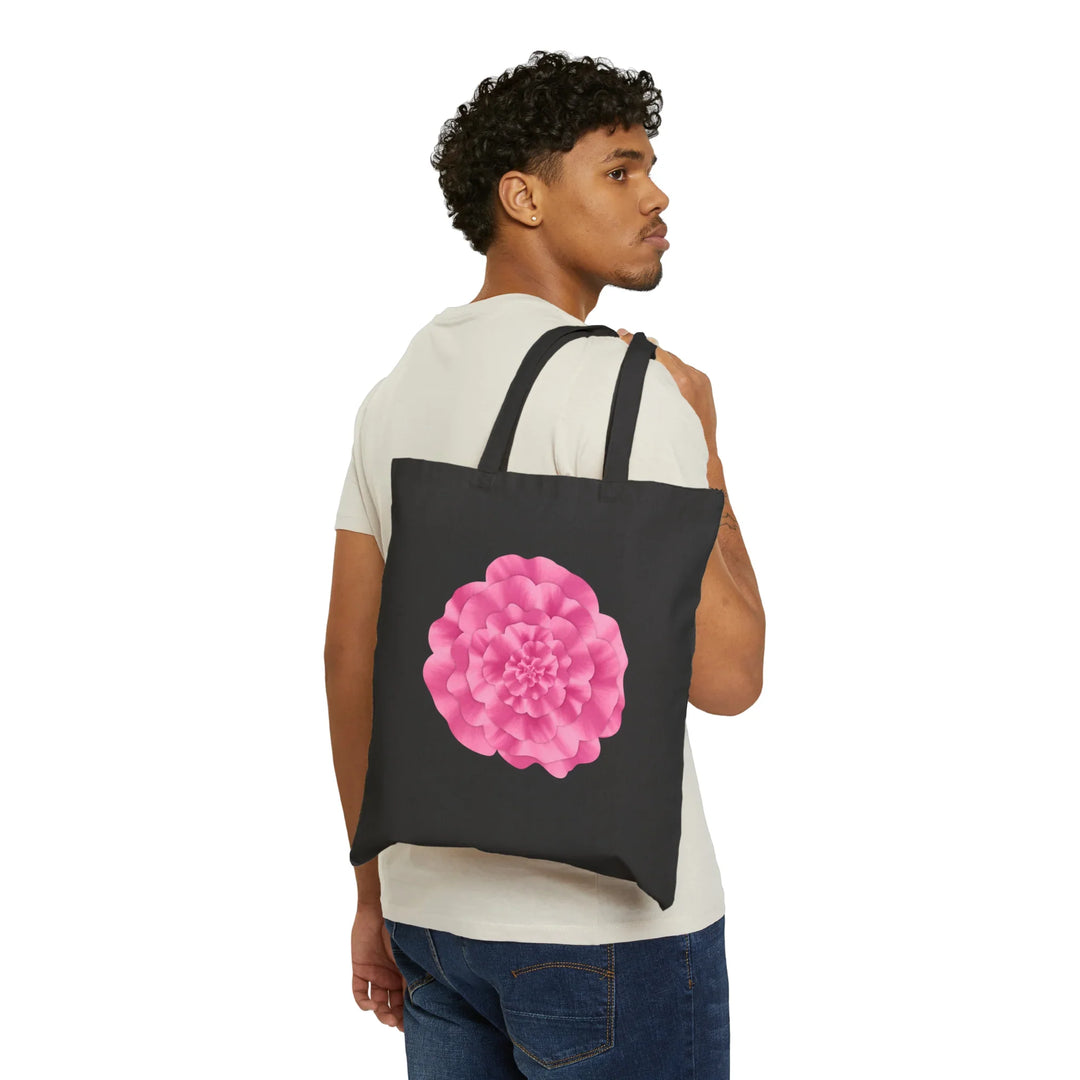 Peony Flower Tote – Organic Cotton Shopping Bag With 20 Inch Handles
