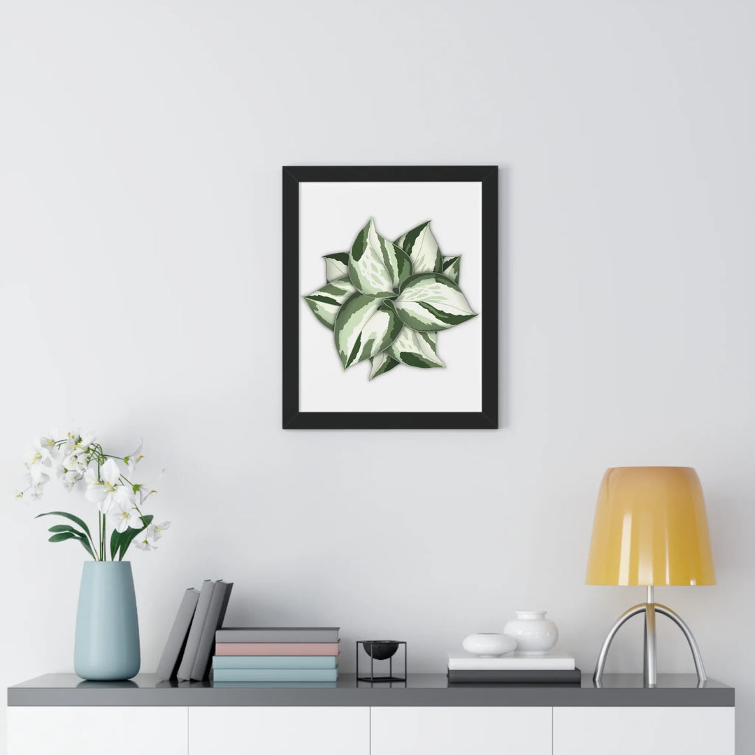 Manjula Pothos Print Framed Wall Art – Botanical Poster With Heart Shaped Leaves