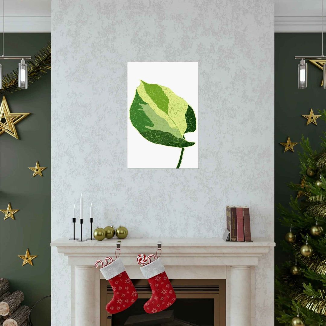 Pothos Wall Art – Botanical Poster on Museum Grade Paper | Indoor Plant Print Unframed
