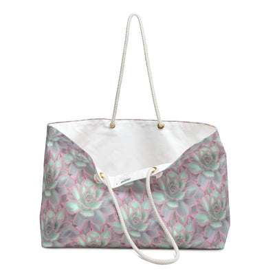 Echeveria Violet Queen Succulent Weekender Bag - All Over Print