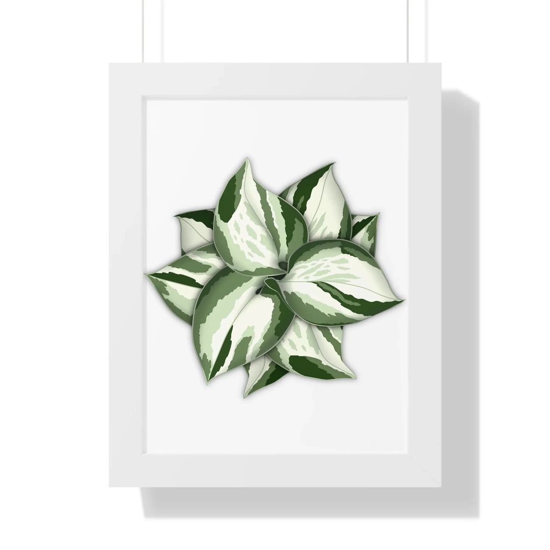 Manjula Pothos Print Framed Wall Art – Botanical Poster With Heart Shaped Leaves