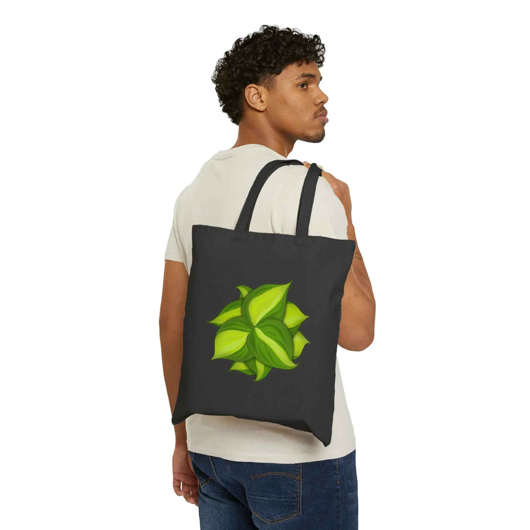 Philodendron Brasil Tote – Organic Cotton Shopping Bag With Bold Botanical Print