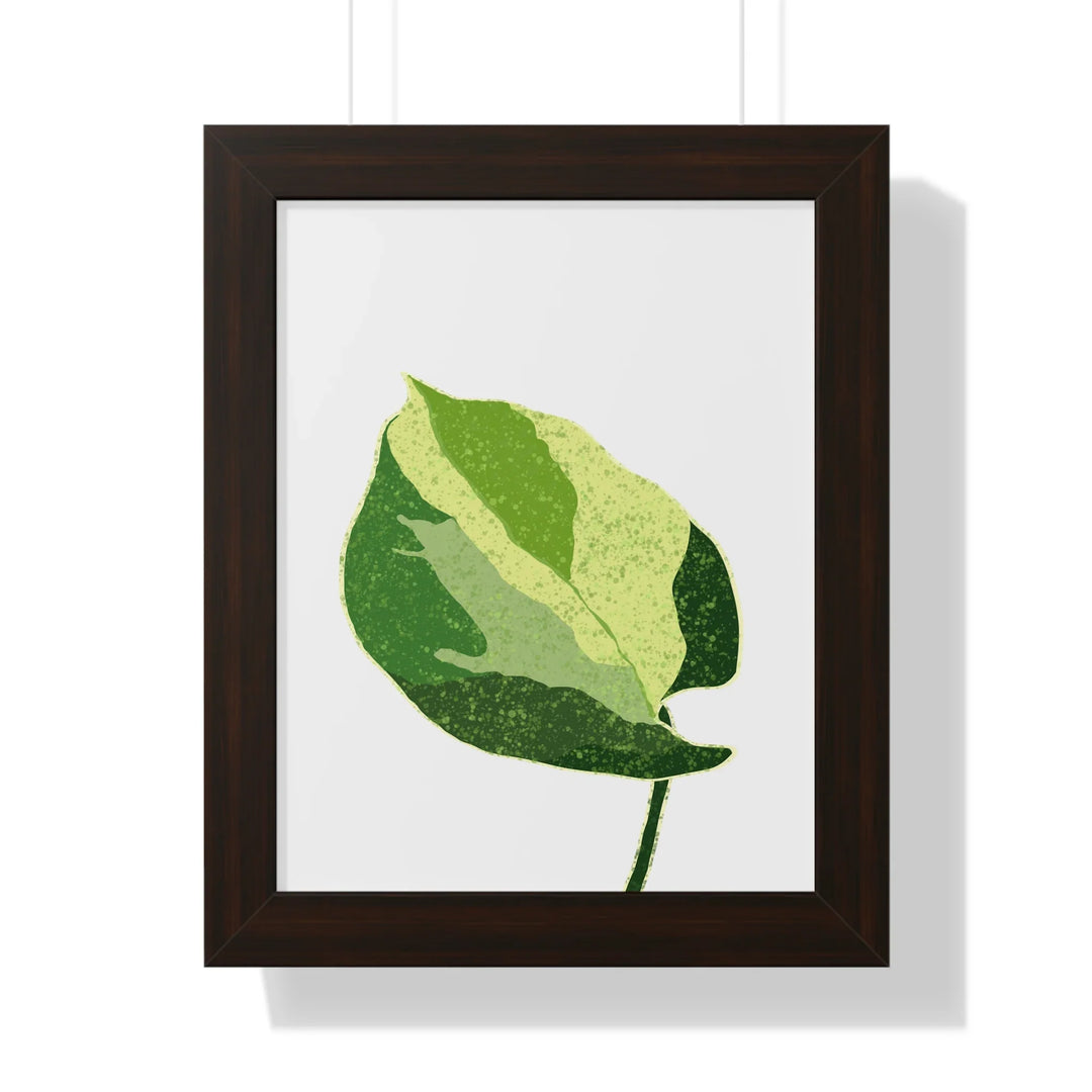 Manjula Pothos Print – Framed Wall Art With Heart Shaped Leaves & Matte Finish
