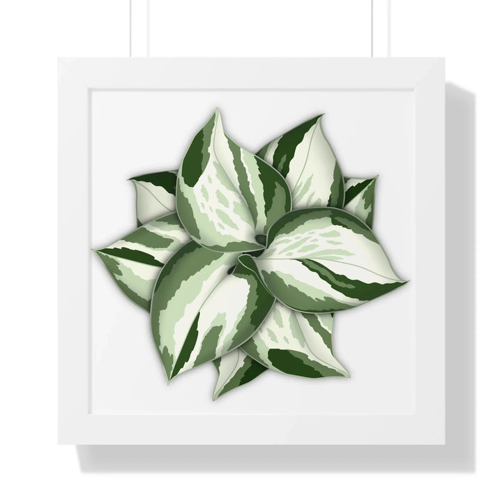 Manjula Pothos Print Framed Wall Art – Botanical Poster With Heart Shaped Leaves