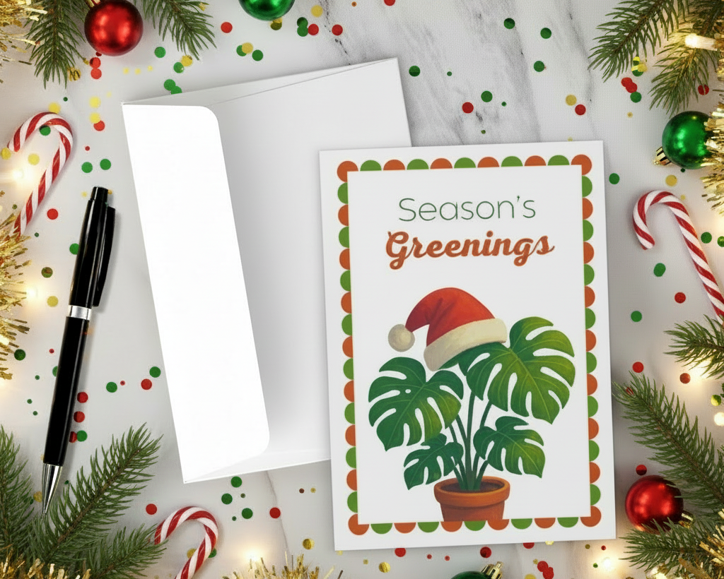 POS Monstera Holiday Card