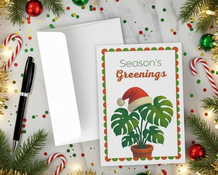 POS Monstera Holiday Card