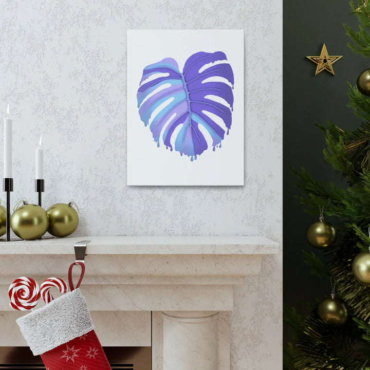 Purple Monstera Canvas - Modern Canvas Art Print | Botanical Wall Decor - Laura Christine Photography & Design